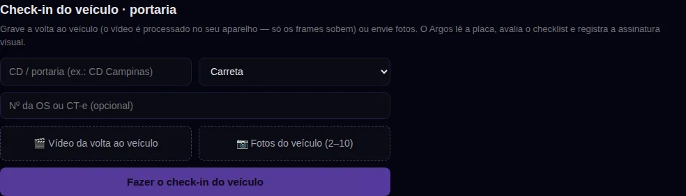 Check-in: CD, vídeo ou fotos — nenhum formulário longo