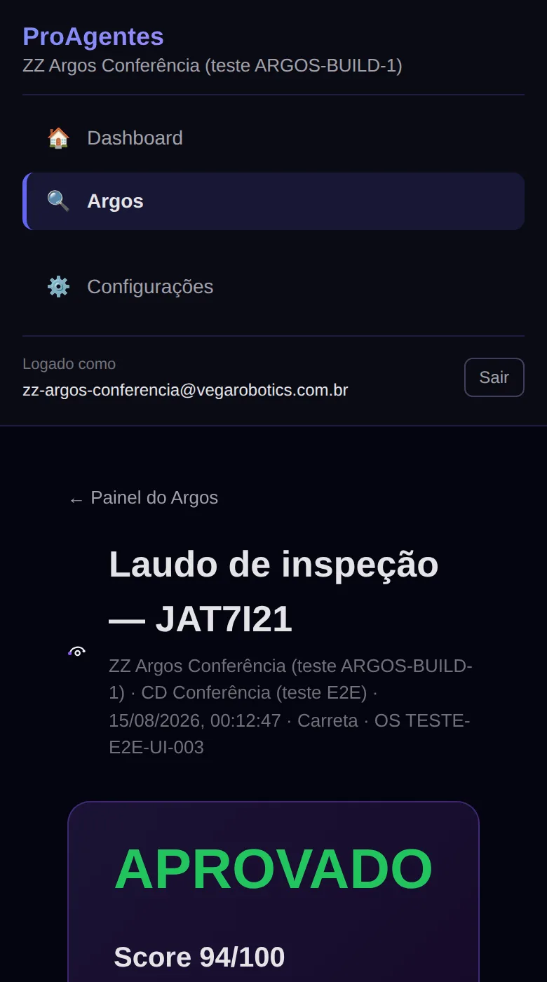 Laudo do Argos no celular — veredicto e checklist